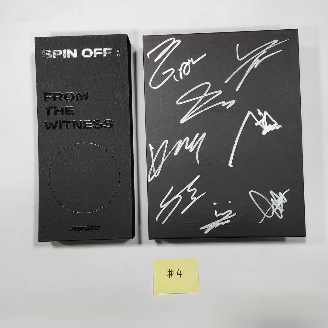 ATEEZ "SPIN OFF : FROM THE WITNESS" - Hand Autographed(Signed) Promo Album - HALLYUSUPERSTORE