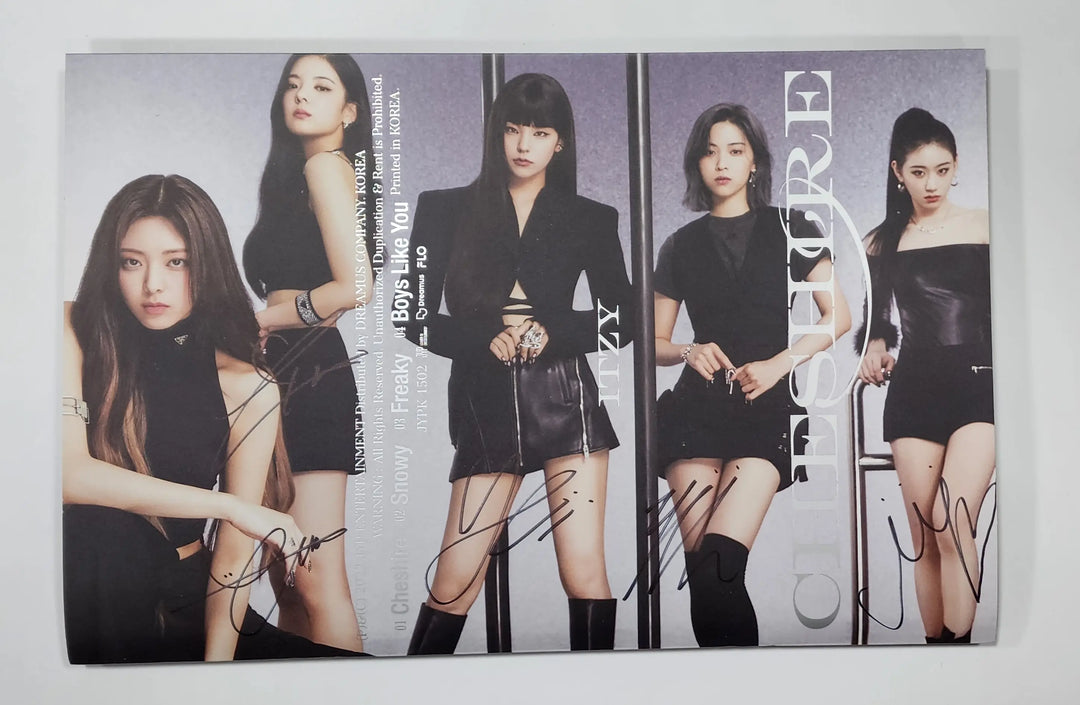 ITZY 'CHESHIRE' - Hand Autographed(Signed) Promo Album - HALLYUSUPERSTORE