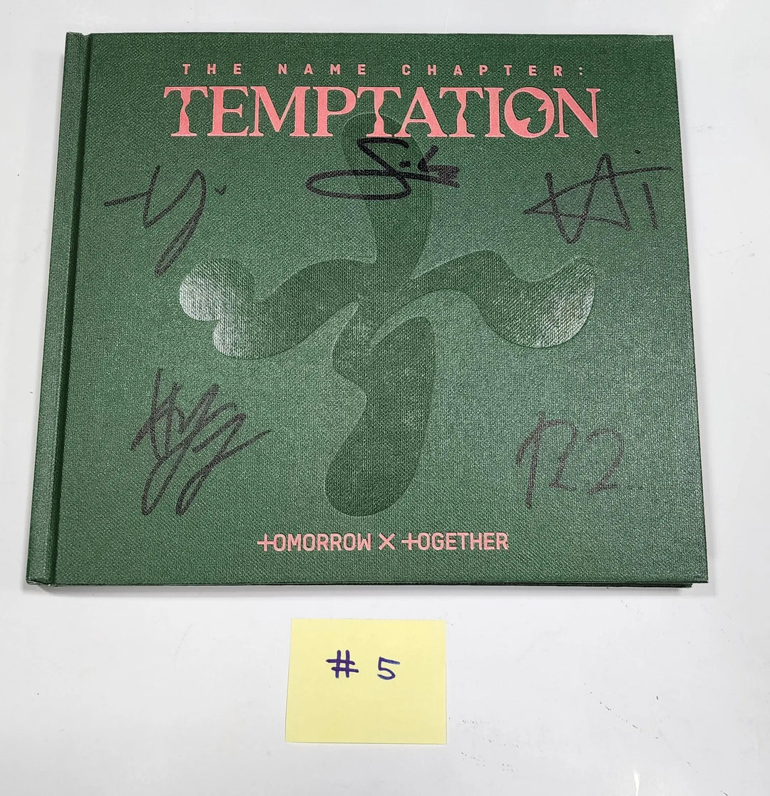 TXT ‘The Name Chapter: TEMPTATION’ - Hand Autographed(Signed) Promo Album - HALLYUSUPERSTORE
