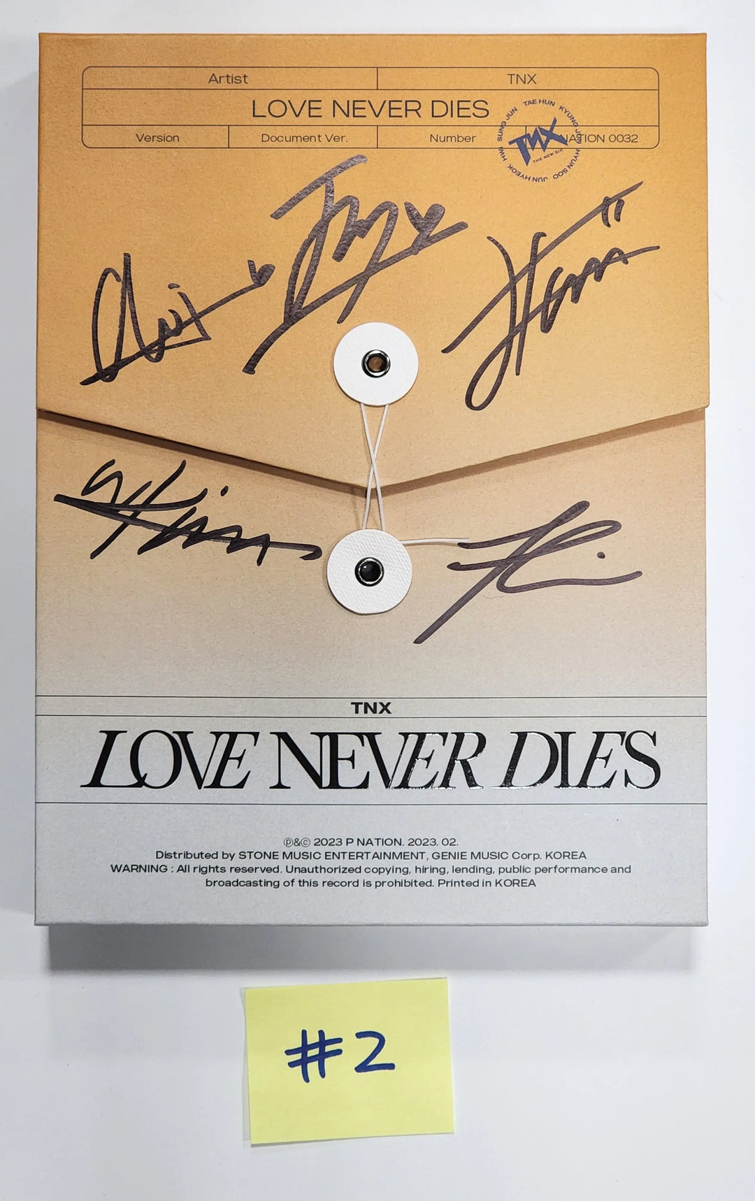 TNX "Love Never Dies" - Hand Autographed(Signed) Promo Album - HALLYUSUPERSTORE