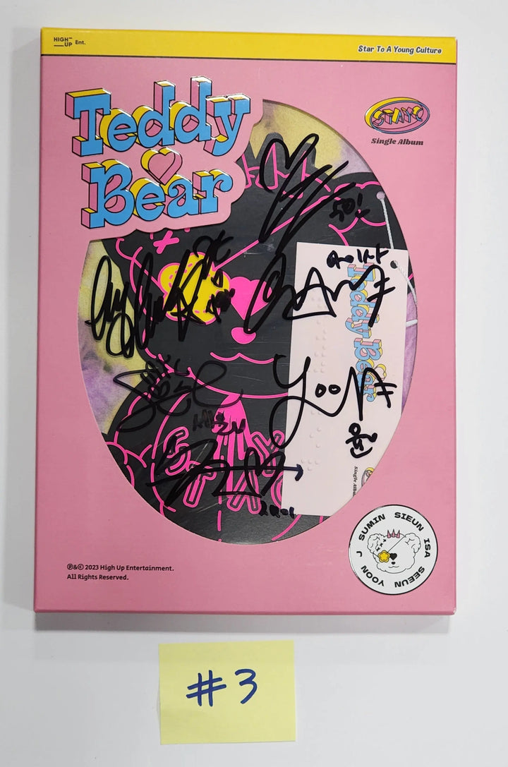 STAYC "Teddy Bear" - Hand Autographed(Signed) Promo Album (Restocked 2/20) - HALLYUSUPERSTORE