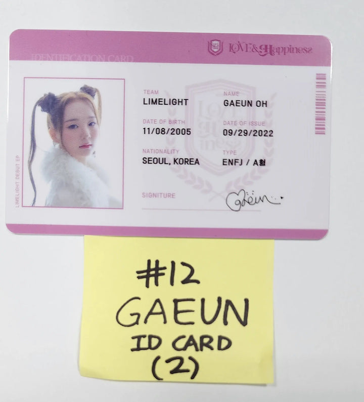 LIMELIGHT "LOVE &amp; HAPPINESS" - Official Photocard, ID Card, Lenticular Photocard, Message Film - HALLYUSUPERSTORE