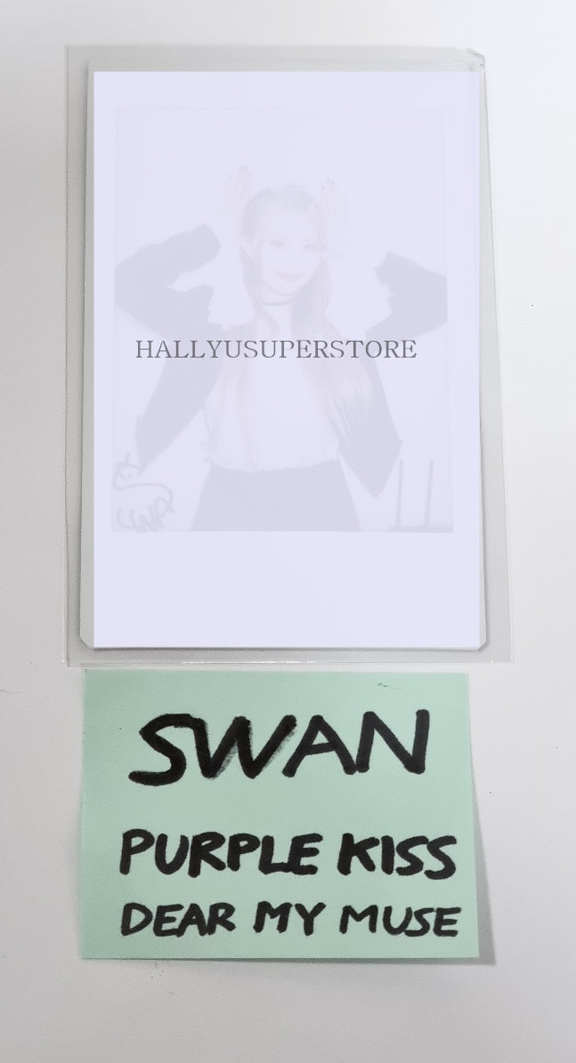Swan (of Purple Kiss) 4th mini – Hand Autographed(Signed) Polaroid - HALLYUSUPERSTORE