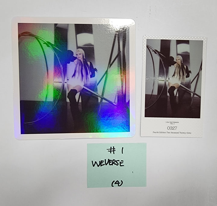 Lisa (of Blackpink) "0327 Photobook Vol. 4" - Weverse Pre-Order Benefit Photocard &amp; Stand - HALLYUSUPERSTORE