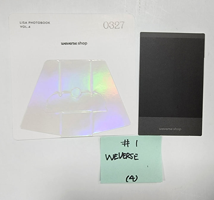 Lisa (of Blackpink) "0327 Photobook Vol. 4" - Weverse Pre-Order Benefit Photocard &amp; Stand - HALLYUSUPERSTORE