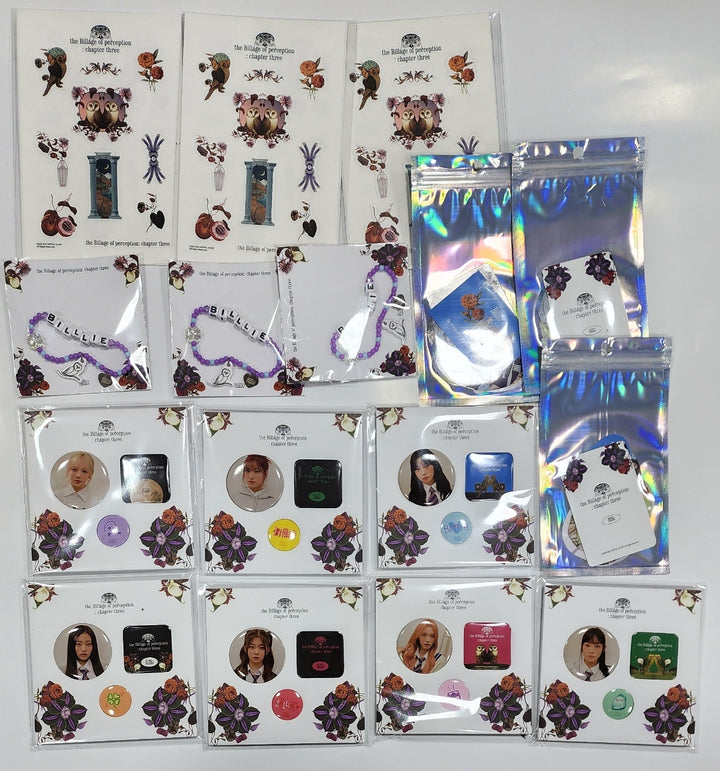 Billlie "the Billage of perception: chapter three" Mini 4th - Soundwave Official MD [Pin Button Set, Beads Bracelet, Tatoo Sticker Set, Sticker Pack] - HALLYUSUPERSTORE