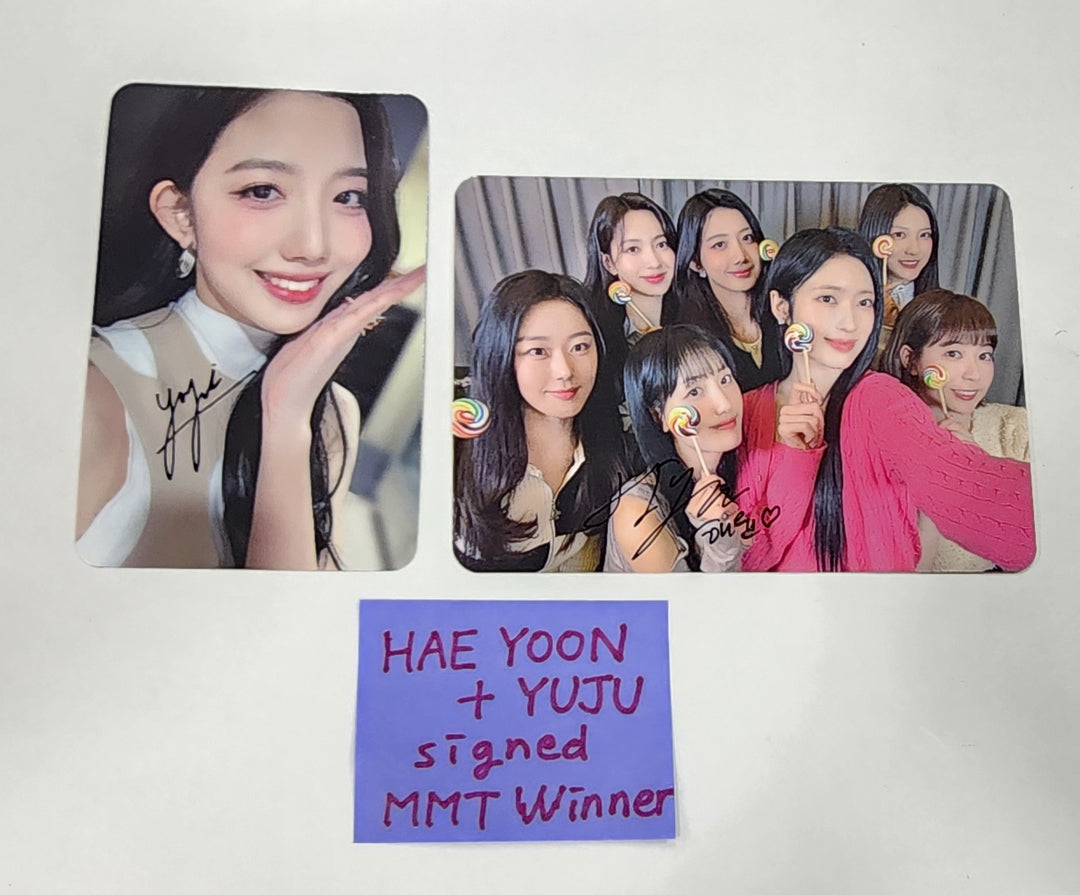 Hae Yoon + Yuju (Of Cherry Bullet) 'Cherry Dash' - Hand Autogaphed(Signed) Photocards (2EA) - HALLYUSUPERSTORE