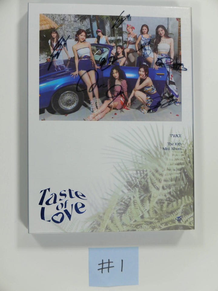 Twice "Taste Of Love" - Autographed (Signed) Promo Album - HALLYUSUPERSTORE