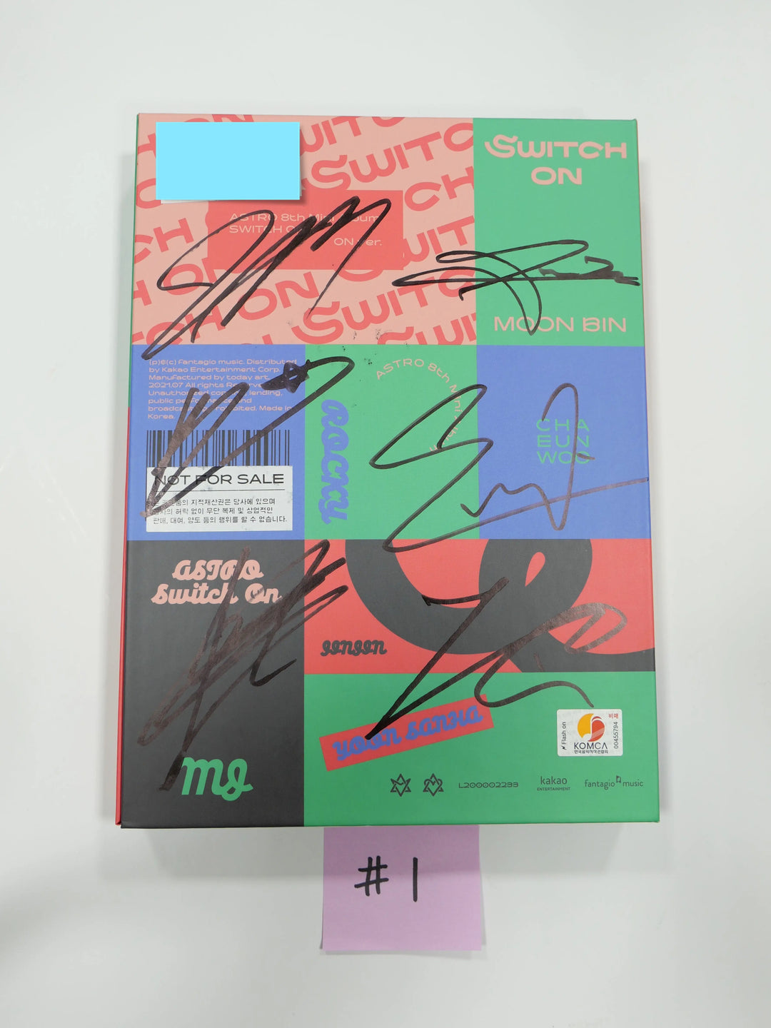 ASTRO "SWITCH ON" 8th Mini - Hand Autographed(Signed) Promo Album - HALLYUSUPERSTORE
