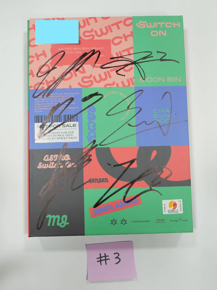 ASTRO "SWITCH ON" 8th Mini - Hand Autographed(Signed) Promo Album - HALLYUSUPERSTORE