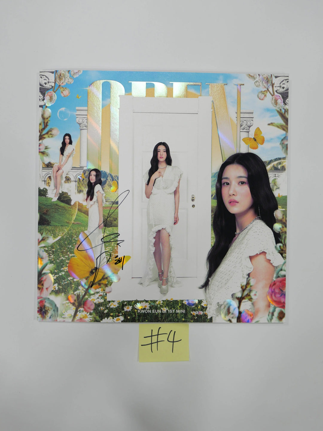 Kwon Eunbi "Open" 1st Mini Album - Hand Autographed (Signed) Promo Album - HALLYUSUPERSTORE