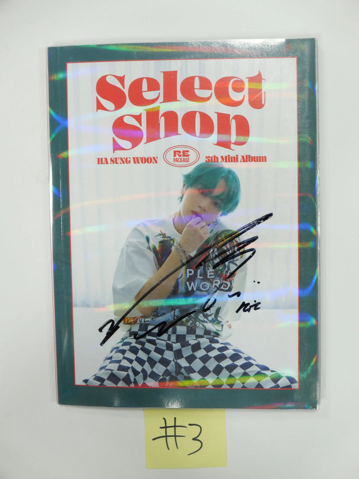 Ha Sung woon "Select Shop" 5th Mini - Hand Autographed (Signed) Album - HALLYUSUPERSTORE