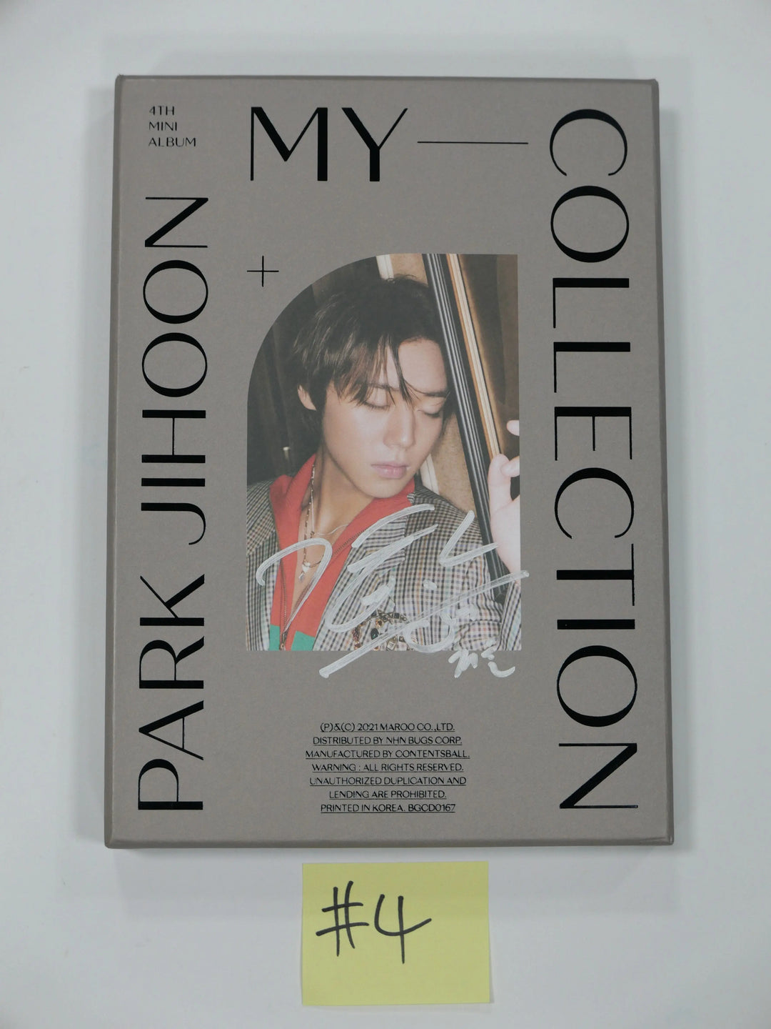 Park Ji Hoon "My Collection" 4th Mini - Hand Autographed (Signed) Promo Album - HALLYUSUPERSTORE