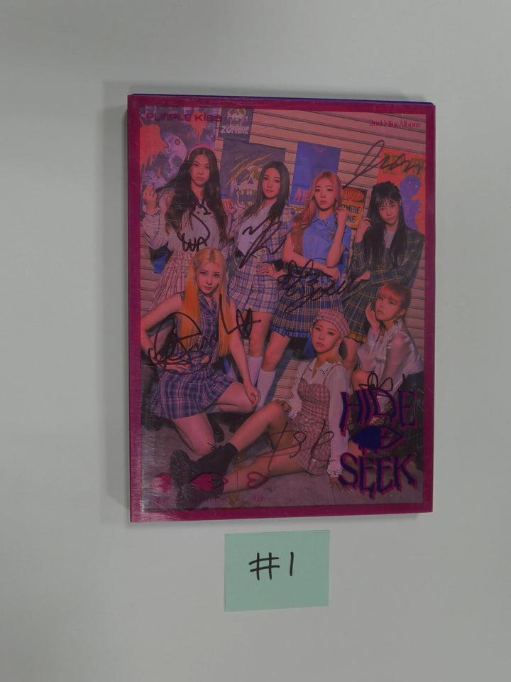 Purple Kiss "Hide &amp; Seek" 2nd mini - Hand Autographed(Signed) Promo Album - HALLYUSUPERSTORE