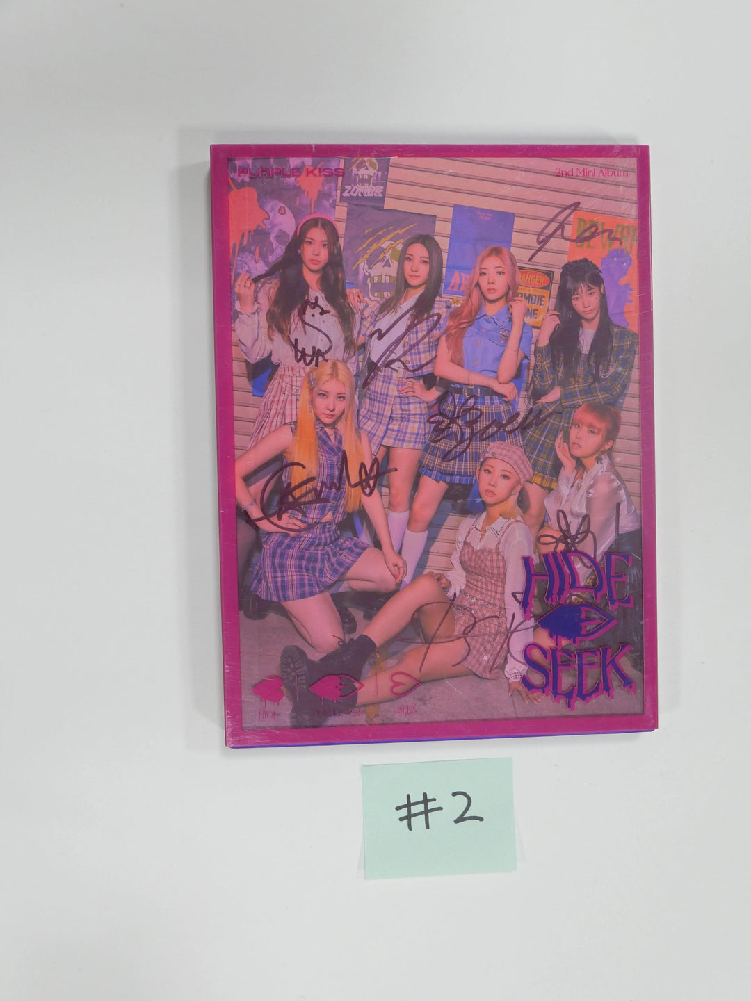 Purple Kiss "Hide &amp; Seek" 2nd mini - Hand Autographed(Signed) Promo Album - HALLYUSUPERSTORE