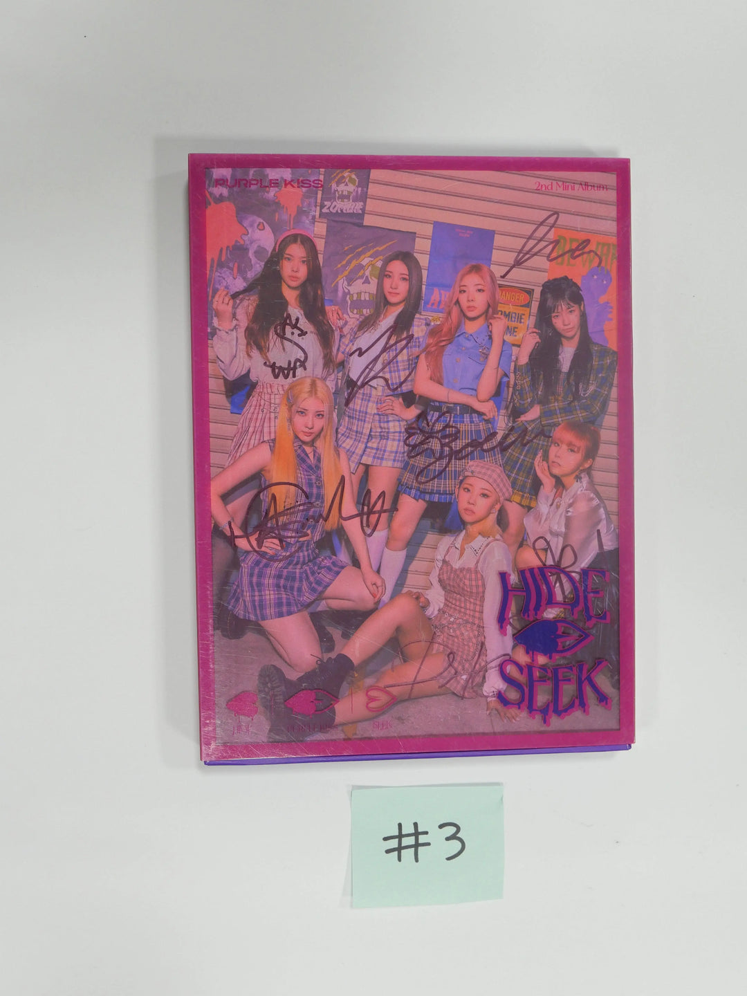 Purple Kiss "Hide &amp; Seek" 2nd mini - Hand Autographed(Signed) Promo Album - HALLYUSUPERSTORE