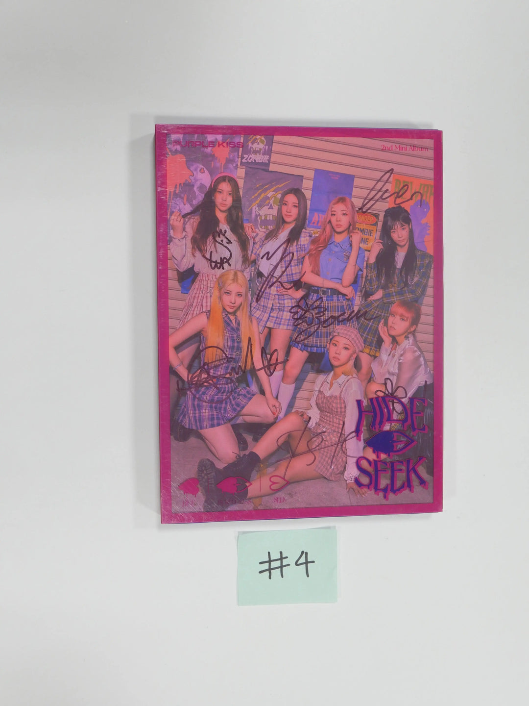 Purple Kiss "Hide &amp; Seek" 2nd mini - Hand Autographed(Signed) Promo Album - HALLYUSUPERSTORE