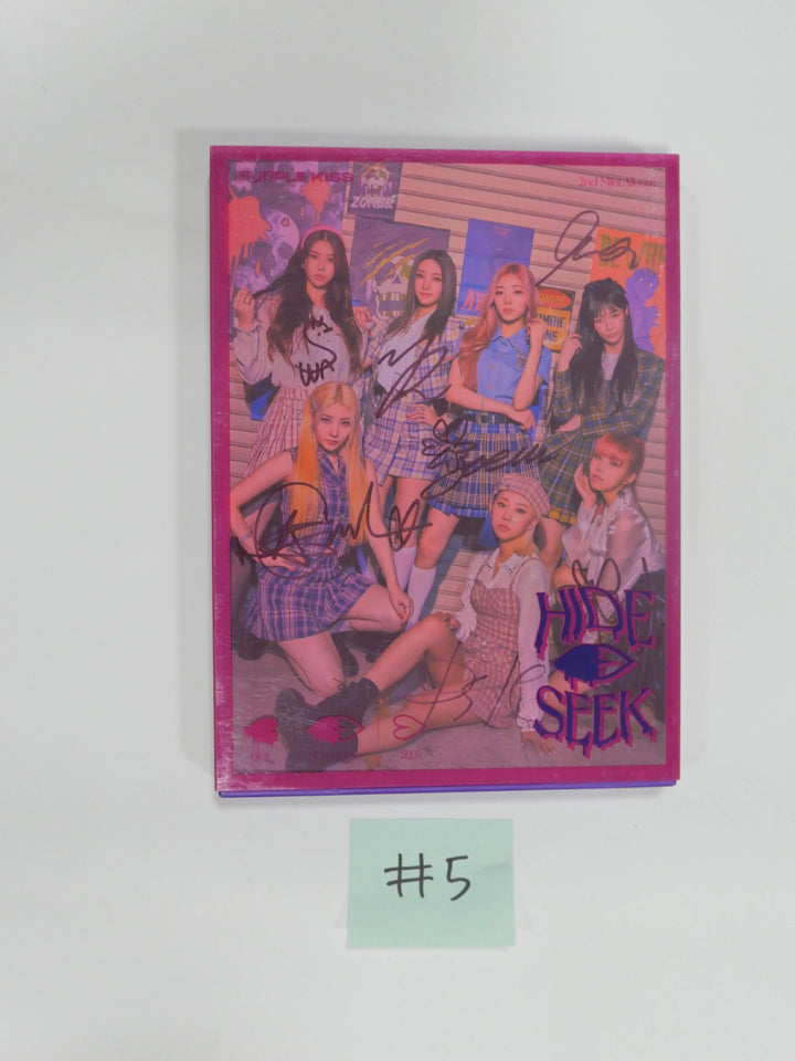 Purple Kiss "Hide &amp; Seek" 2nd mini - Hand Autographed(Signed) Promo Album - HALLYUSUPERSTORE