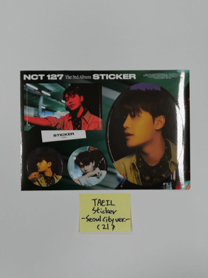 NCT 127 "Sticker" Official Postcard &amp; Sticker (Sticker, Sticky, Seoul City Ver.) - HALLYUSUPERSTORE