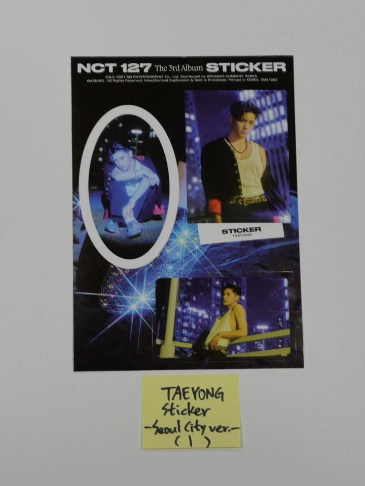 NCT 127 "Sticker" Official Postcard &amp; Sticker (Sticker, Sticky, Seoul City Ver.) - HALLYUSUPERSTORE