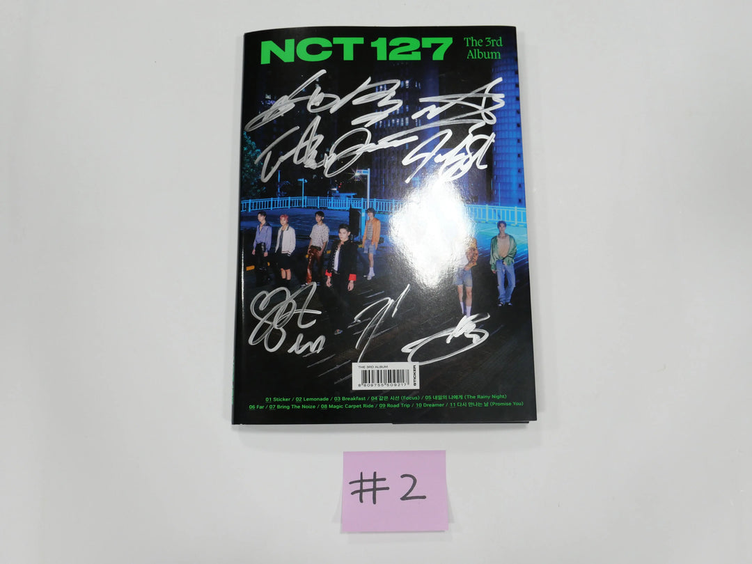 NCT 127 "Sticker" 3rd Album - Hand Autographed(Signed) Promo Album - HALLYUSUPERSTORE