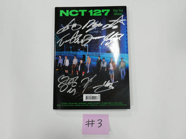 NCT 127 "Sticker" 3rd Album - Hand Autographed(Signed) Promo Album - HALLYUSUPERSTORE