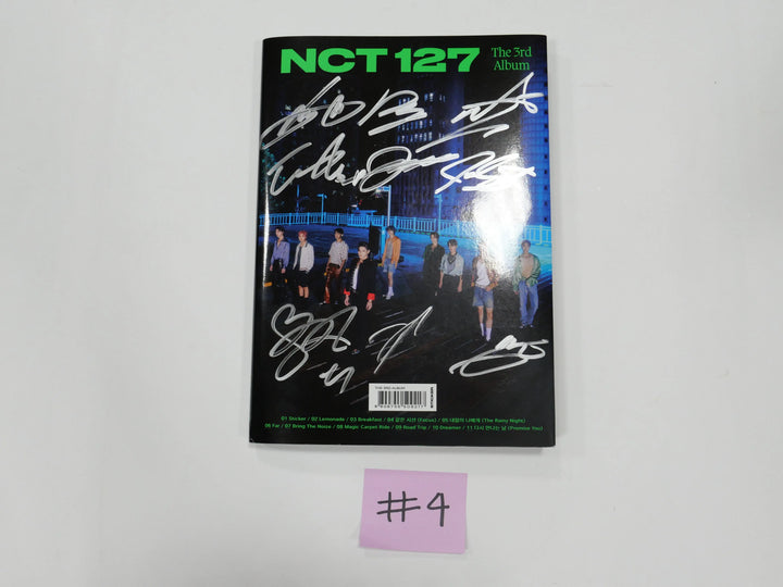 NCT 127 "Sticker" 3rd Album - Hand Autographed(Signed) Promo Album - HALLYUSUPERSTORE