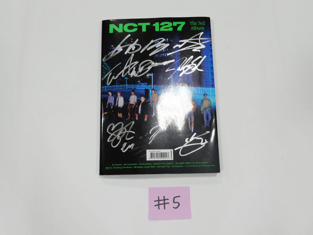 NCT 127 "Sticker" 3rd Album - Hand Autographed(Signed) Promo Album - HALLYUSUPERSTORE
