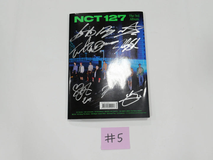 NCT 127 "Sticker" 3rd Album - Hand Autographed(Signed) Promo Album - HALLYUSUPERSTORE