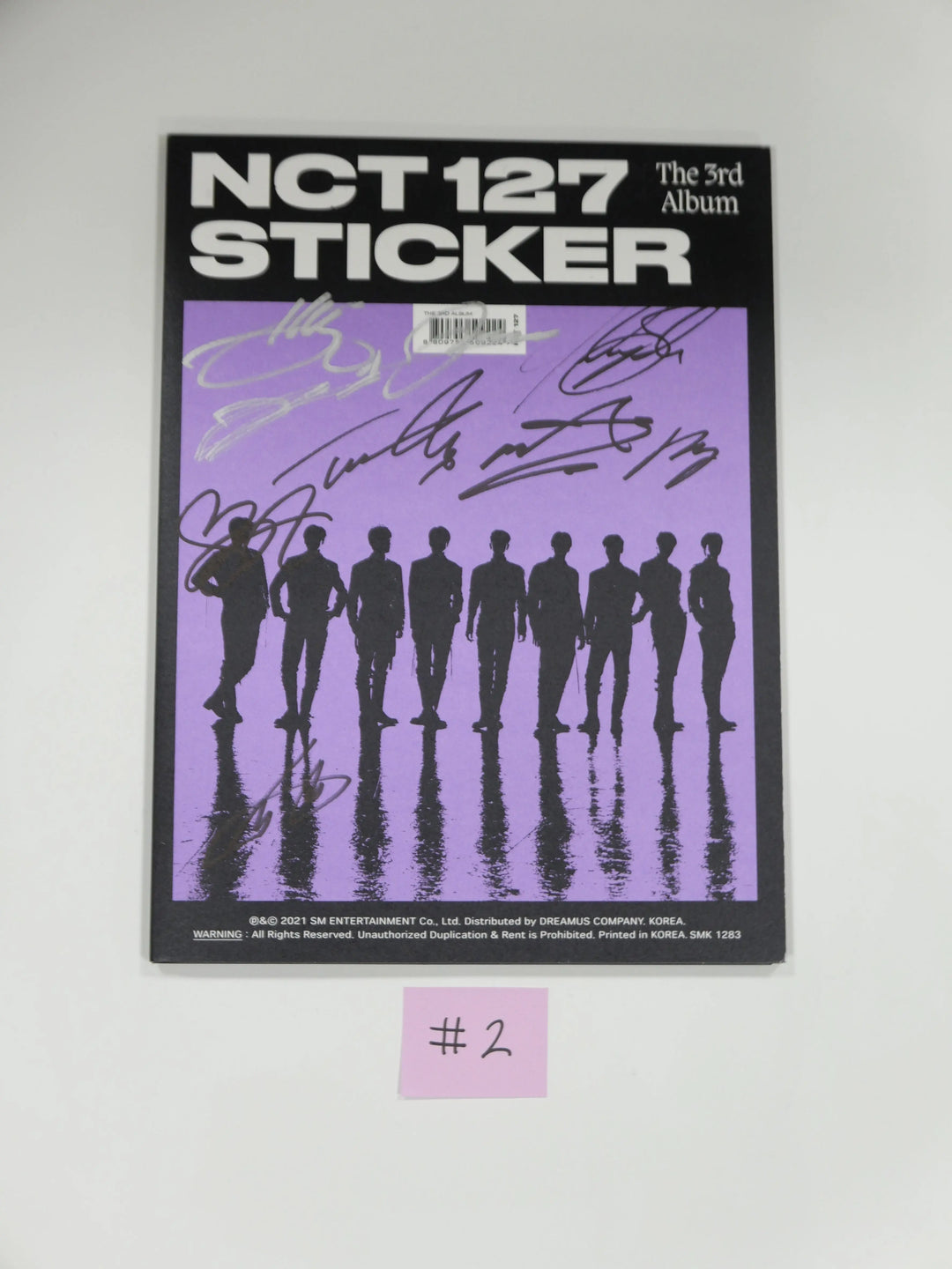 NCT 127 "Sticker" 3rd Album - Hand Autographed(Signed) Promo Album - HALLYUSUPERSTORE