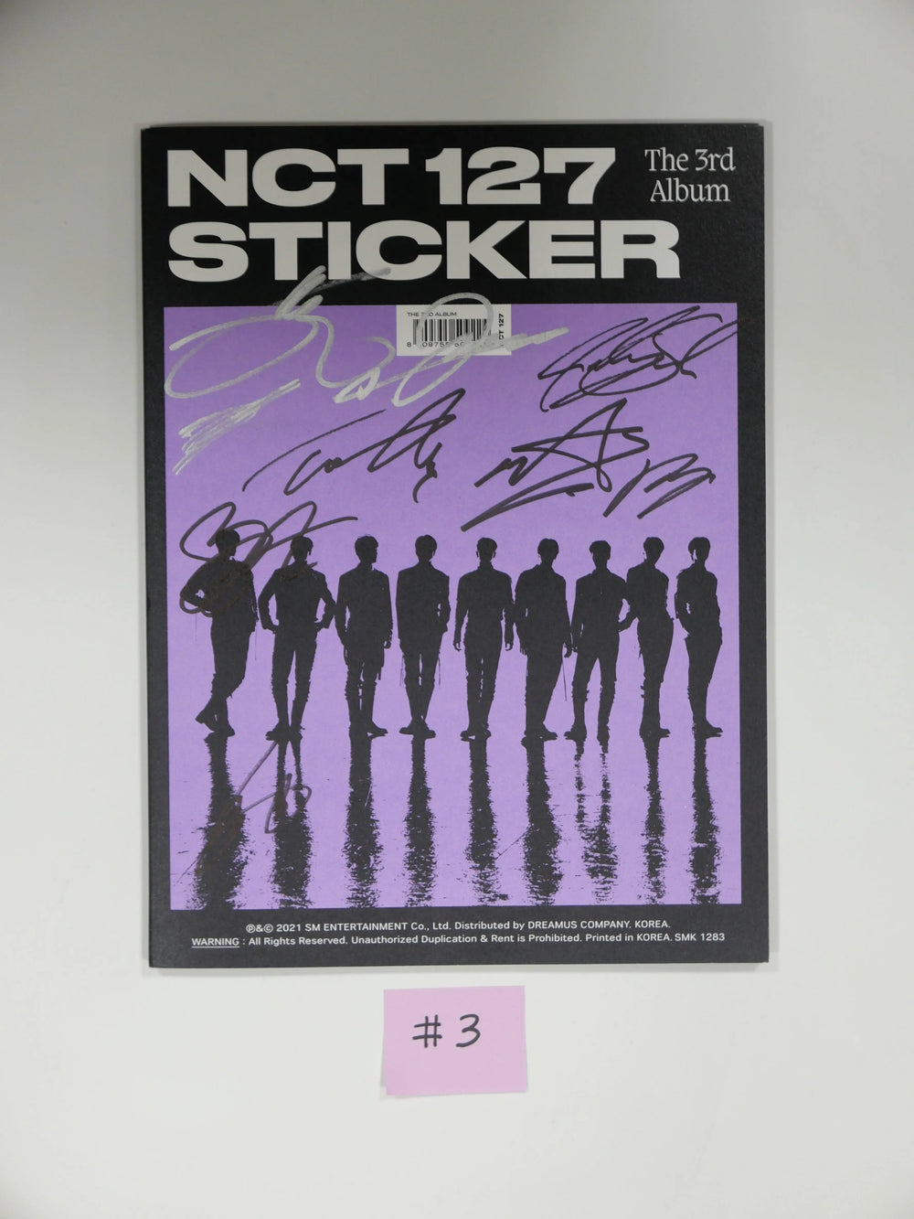 NCT 127 "Sticker" 3rd Album - Hand Autographed(Signed) Promo Album - HALLYUSUPERSTORE