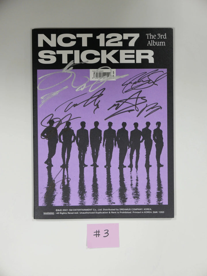 NCT 127 "Sticker" 3rd Album - Hand Autographed(Signed) Promo Album - HALLYUSUPERSTORE