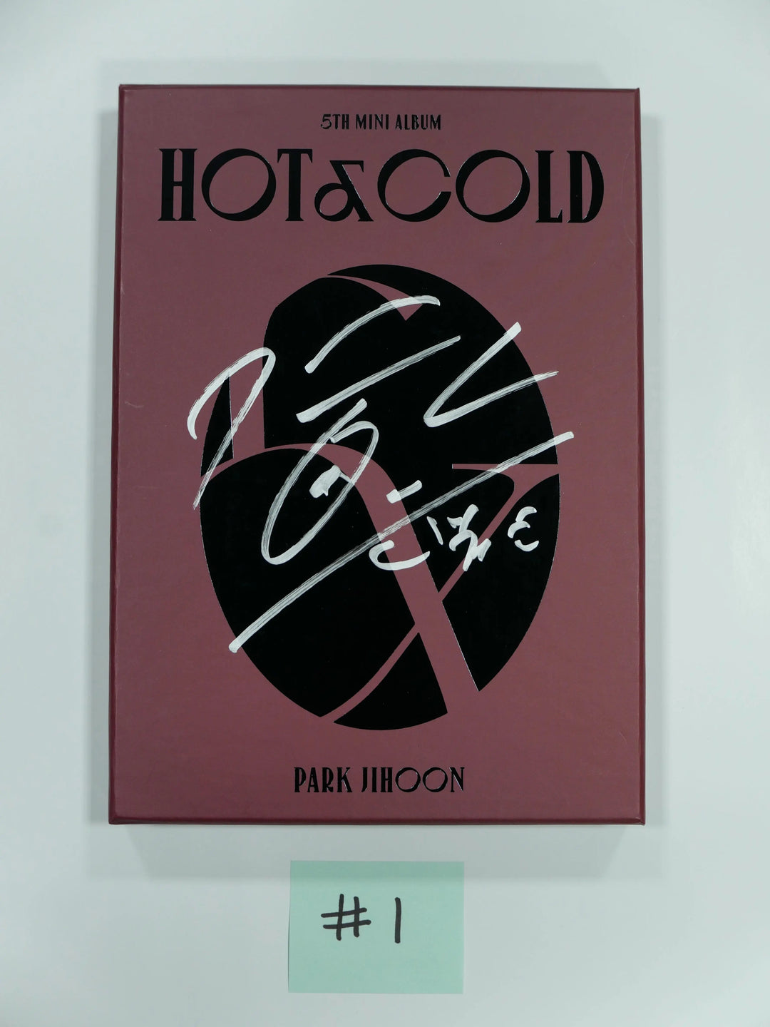 Park Ji Hoon "HOT &amp; COLD" 5th Mini - Hand Autographed (Signed) Promo Album - HALLYUSUPERSTORE