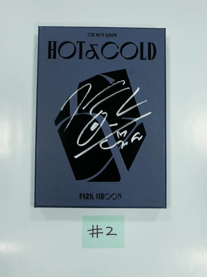 Park Ji Hoon "HOT &amp; COLD" 5th Mini - Hand Autographed (Signed) Promo Album - HALLYUSUPERSTORE