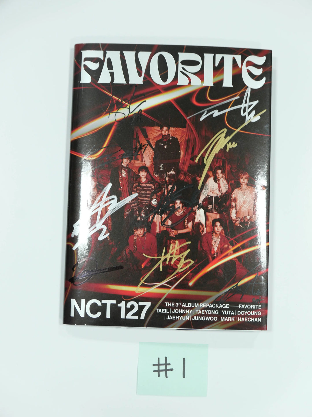 NCT 127 "Favorite" 3rd - Hand Autographed(Signed) Promo Album (autopen + real signtures) MUST-READ! - HALLYUSUPERSTORE