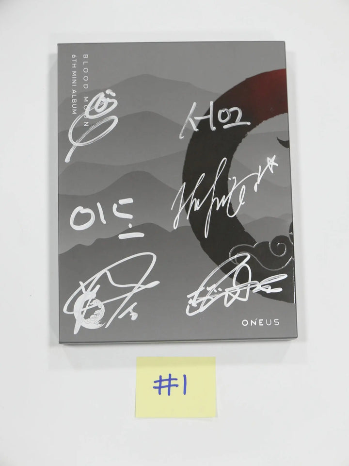 Oneus "BLOOD MOON" 6th Mini - Hand Autographed(Signed) Album - HALLYUSUPERSTORE
