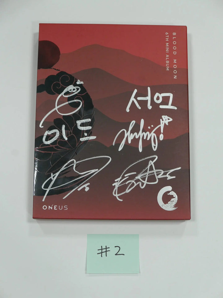 Oneus "BLOOD MOON" 6th Mini - Hand Autographed(Signed) Promo Album - HALLYUSUPERSTORE