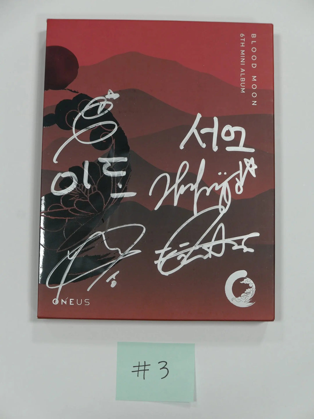 Oneus "BLOOD MOON" 6th Mini - Hand Autographed(Signed) Promo Album - HALLYUSUPERSTORE