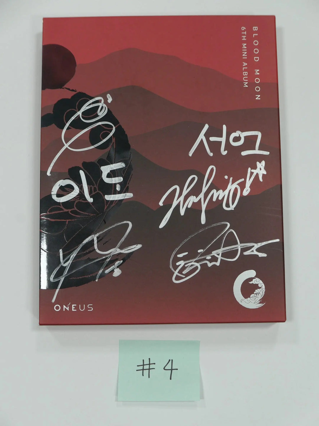 Oneus "BLOOD MOON" 6th Mini - Hand Autographed(Signed) Promo Album - HALLYUSUPERSTORE