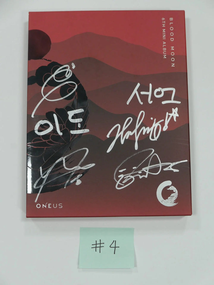 Oneus "BLOOD MOON" 6th Mini - Hand Autographed(Signed) Promo Album - HALLYUSUPERSTORE