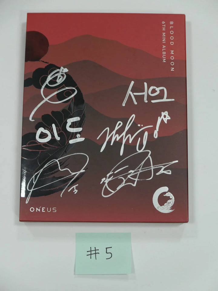 Oneus "BLOOD MOON" 6th Mini - Hand Autographed(Signed) Promo Album - HALLYUSUPERSTORE