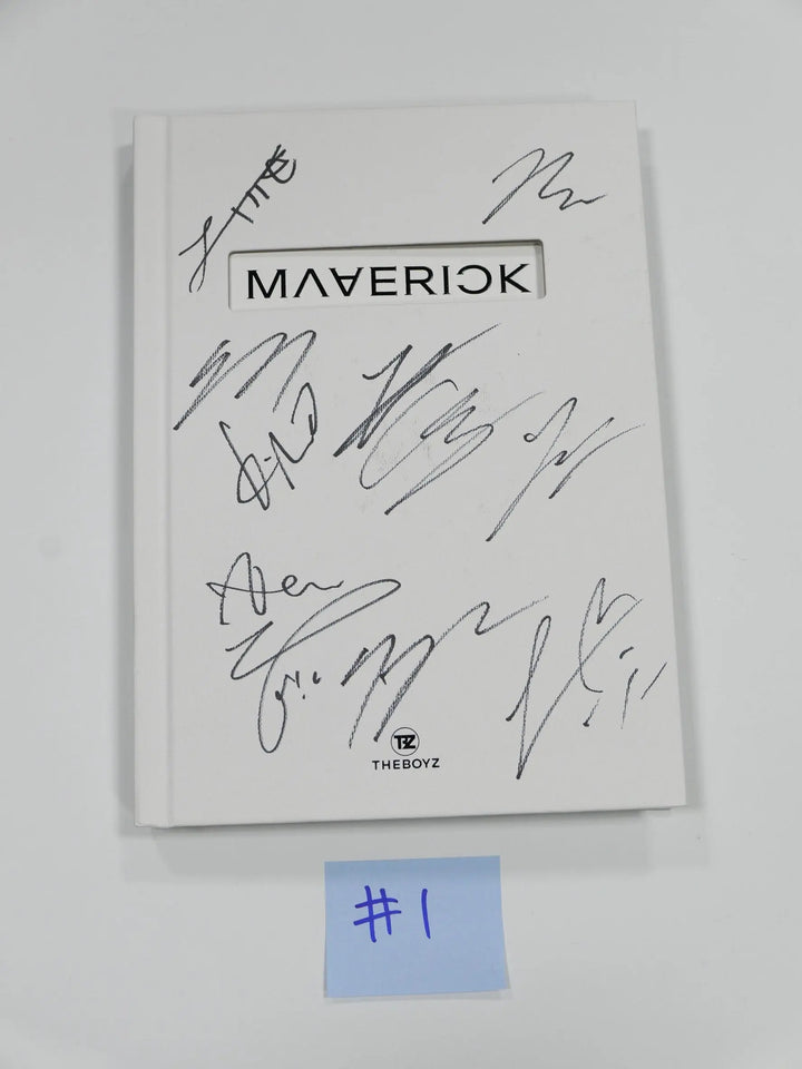 The Boyz "MAVERICK" -  Hand Autographed(Signed) Promo Album - HALLYUSUPERSTORE