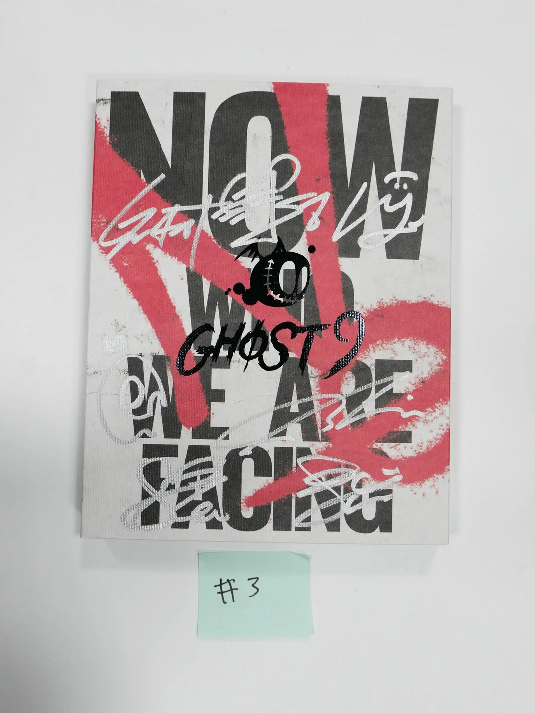GHOST9 "Now : Who We Are Facing" - Hand Autographed(Signed) Promo Album - HALLYUSUPERSTORE