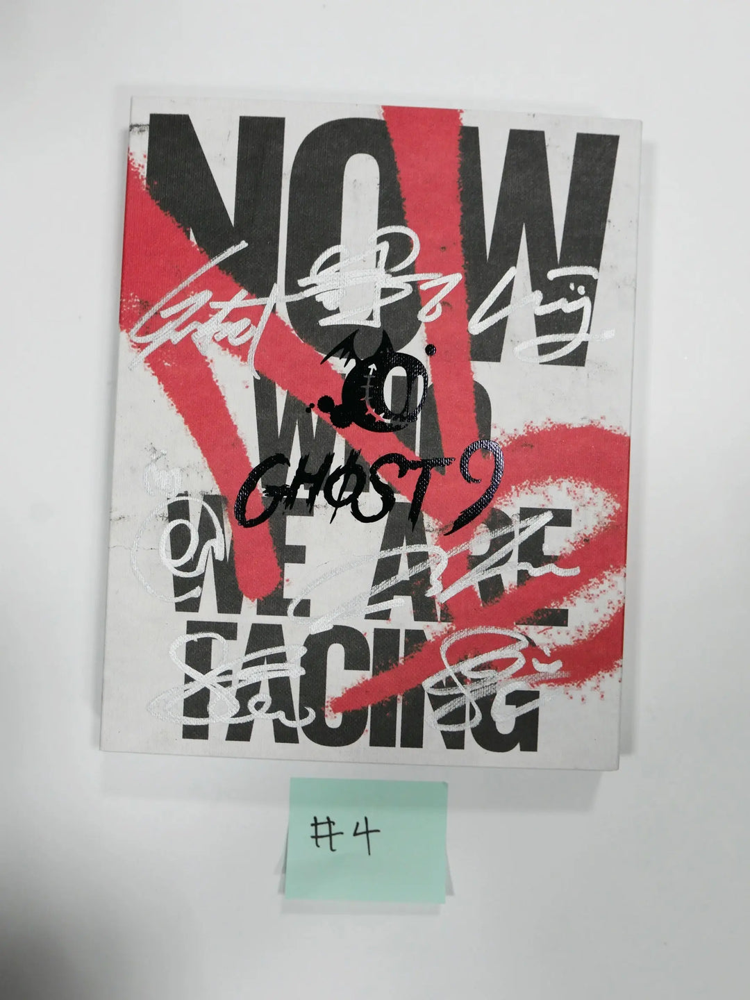 GHOST9 "Now : Who We Are Facing" - Hand Autographed(Signed) Promo Album - HALLYUSUPERSTORE