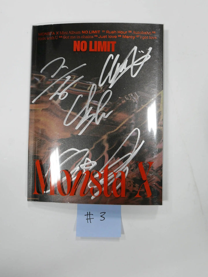 Monsta X "NO LIMIT"  - Hand Autographed(Signed) Promo Album - HALLYUSUPERSTORE