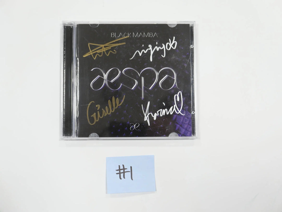 Aespa - Hand Autographed(Signed) Promo Album - HALLYUSUPERSTORE