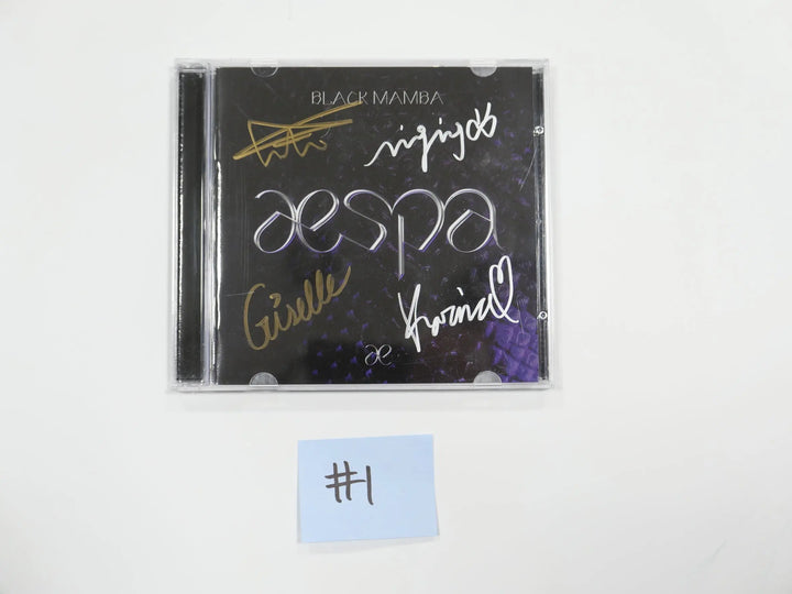 Aespa - Hand Autographed(Signed) Promo Album - HALLYUSUPERSTORE