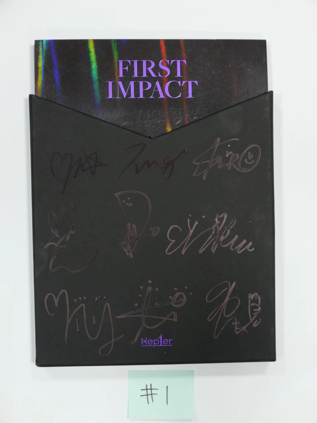 Kep1er "First Impact" - Hand Autographed(Signed) Promo Album - HALLYUSUPERSTORE