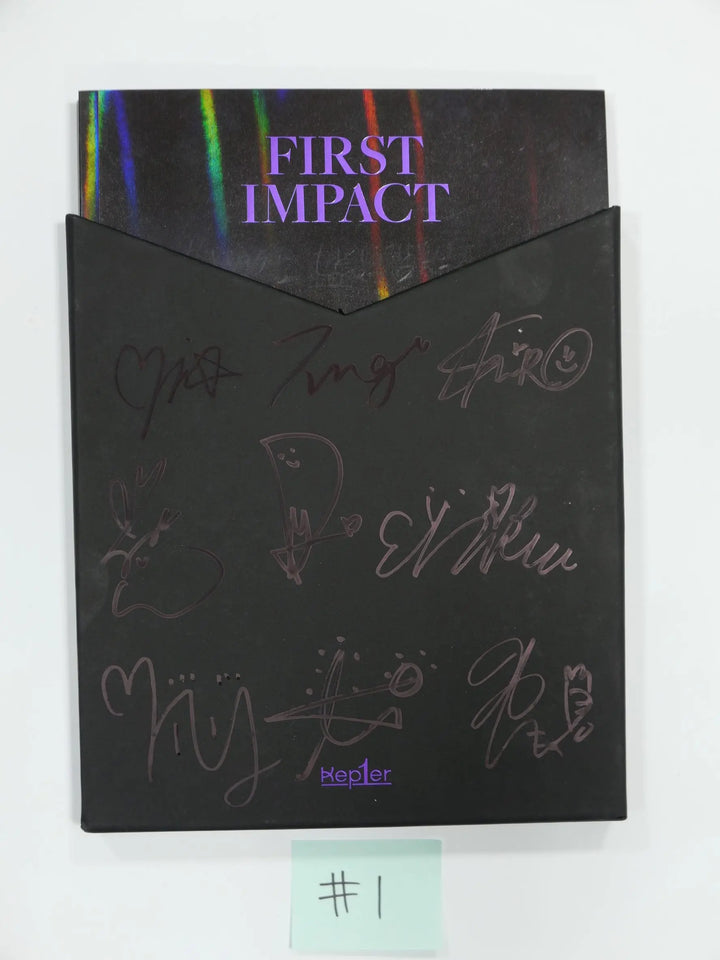 Kep1er "First Impact" - Hand Autographed(Signed) Promo Album - HALLYUSUPERSTORE