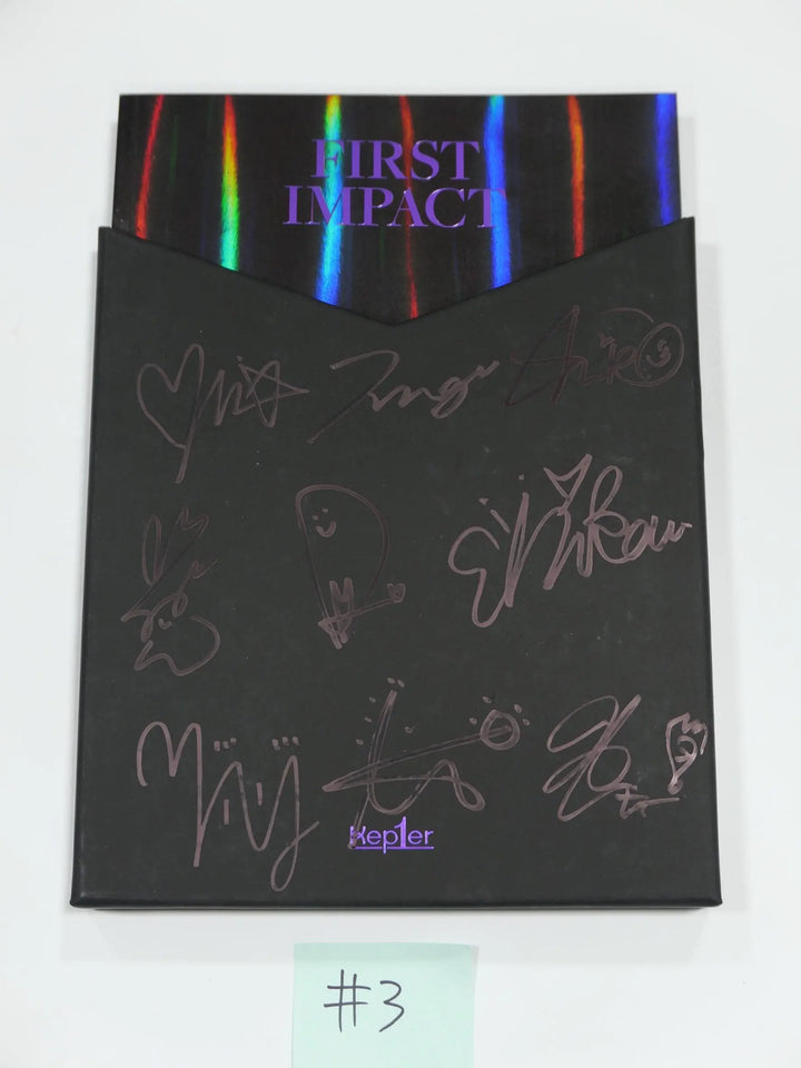 Kep1er "First Impact" - Hand Autographed(Signed) Promo Album - HALLYUSUPERSTORE